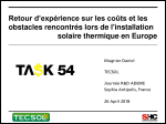 Retour d’expérience sur les coûts et les obstacles rencontrés lors de l'installation solaire thermique en Europe