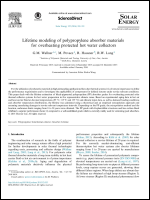 Lifetime modeling of polypropylene absorber materials for overheating protected hot water collectors